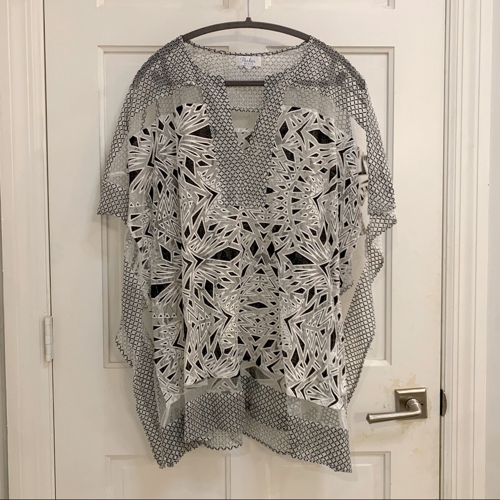 Parker Beach Swim Cover Up in Black and White